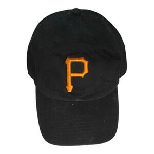 Pittsburgh Pirates '47 Brand Black Adjustable Franchise Baseball Hat Cat OSFA